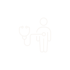 Off white person and stethoscope icon