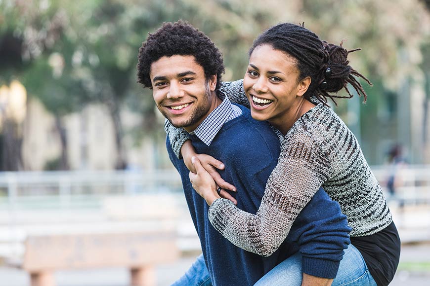 Photo of a happy couple